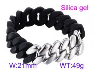 Stainless Steel Plastic Bracelet - KB66292-BD