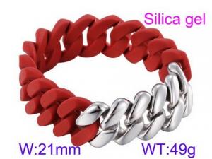Stainless Steel Plastic Bracelet - KB66294-BD