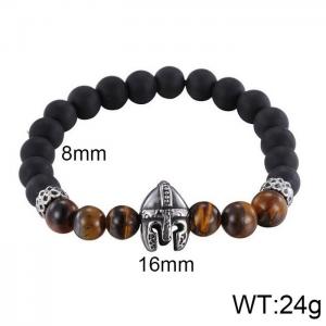 Stainless Steel Stone Bracelet - KB66362-BD