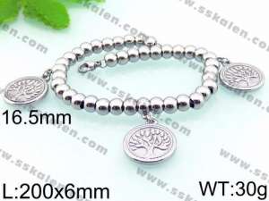 Stainless Rosary Bracelet - KB66451-Z