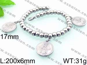 Stainless Rosary Bracelet - KB66457-Z