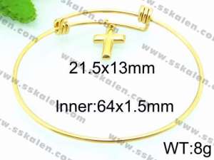 Stainless Steel Gold-plating Bangle - KB66517-Z