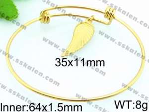 Stainless Steel Gold-plating Bangle - KB66518-Z