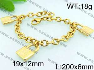 Stainless Steel Gold-plating Bracelet - KB66570-Z