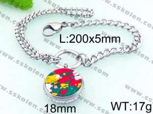 Stainless Steel Stone Bracelet - KB66590-Z