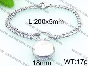 Stainless Steel Stone Bracelet - KB66594-Z