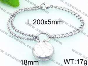 Stainless Steel Stone Bracelet - KB66595-Z