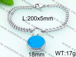 Stainless Steel Stone Bracelet - KB66596-Z