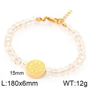 Stainless Steel Plastic Bracelet - KB66611-K