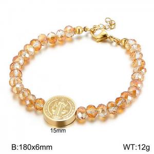 Stainless Steel Crystal Bracelet - KB66614-K