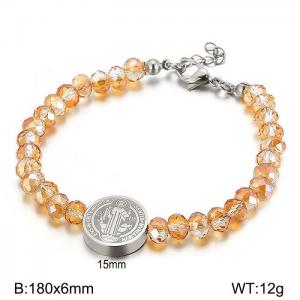 Stainless Steel Crystal Bracelet - KB66616-K