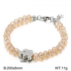Stainless Steel Crystal Bracelet - KB66623-K