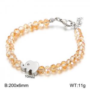 Stainless Steel Crystal Bracelet - KB66624-K