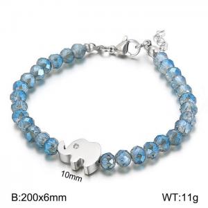 Stainless Steel Crystal Bracelet - KB66626-K