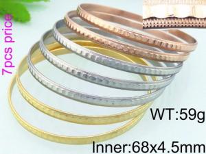 Stainless Steel Gold-plating Bangle - KB66638-LO