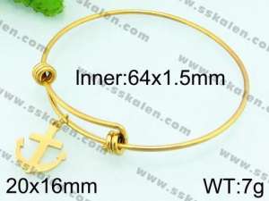 Stainless Steel Gold-plating Bangle - KB67116-Z