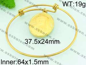 Stainless Steel Gold-plating Bangle - KB67118-Z