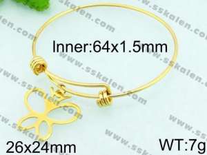 Stainless Steel Gold-plating Bangle - KB67128-Z