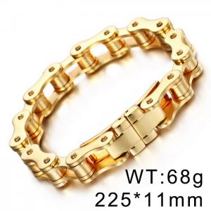 Golden butterfly buckle bicycle chain men's bracelet Bicycle Bracelet - KB67860-K