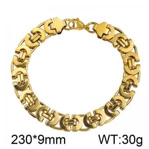 Stainless Steel Gold-plating Bracelet - KB68756-H