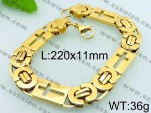 Stainless Steel Gold-plating Bracelet - KB68798-H