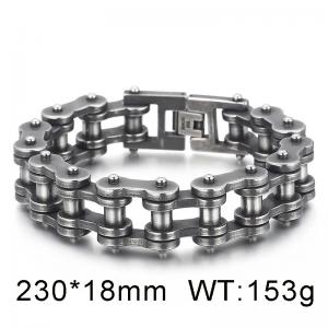 Stainless Steel Bicycle Bracelet - KB68855-BD