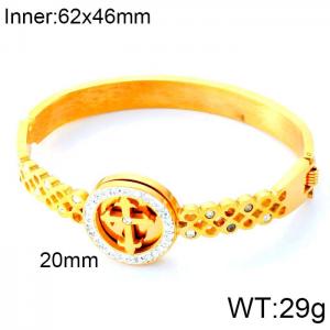 Stainless Steel Gold-plating Bangle - KB68906-K