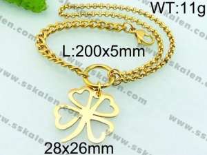 Stainless Steel Gold-plating Bracelet - KB69309-Z