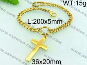 Stainless Steel Gold-plating Bracelet - KB69311-Z