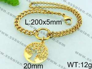 Stainless Steel Gold-plating Bracelet - KB69314-Z