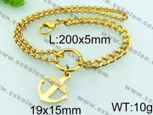 Stainless Steel Gold-plating Bracelet - KB69318-Z