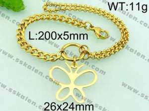 Stainless Steel Gold-plating Bracelet - KB69320-Z