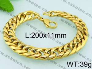 Stainless Steel Gold-plating Bracelet - KB69390-Z