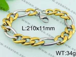 Stainless Steel Gold-plating Bracelet - KB69392-Z