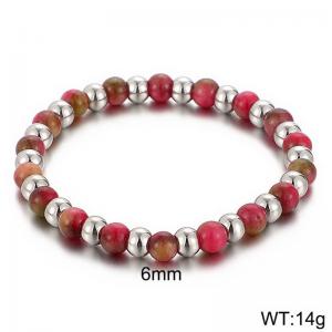 Stainless Steel Stone Bracelet - KB69401-Z