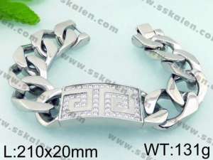 Stainless Steel Bracelet(Men) - KB69683-BD