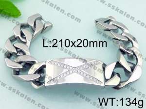 Stainless Steel Bracelet(Men) - KB69684-BD