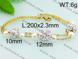 Stainless Steel Gold-plating Bracelet - KB70268-Z