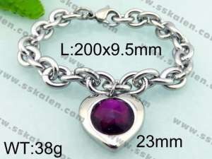 Stainless Steel Stone Bracelet - KB70410-Z