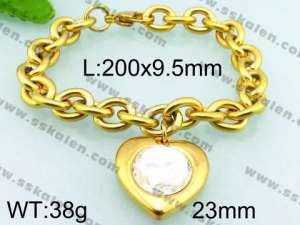 Stainless Steel Stone Bracelet - KB70420-Z