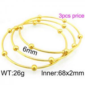 Stainless Steel Gold-plating Bangle - KB70444-Z