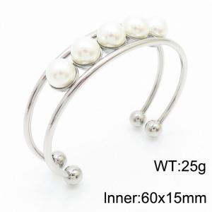 Stainless Steel Plastic Bangle - KB70524-K