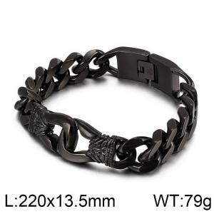 Stainless Steel Black-plating Bracelet - KB70706-BD