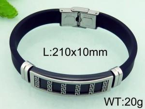 Stainless Steel Rubber Bracelet - KB70764-HB