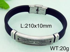 Stainless Steel Rubber Bracelet - KB70766-HB