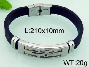 Stainless Steel Rubber Bracelet - KB70773-HB
