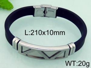 Stainless Steel Rubber Bracelet - KB70781-HB