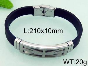 Stainless Steel Rubber Bracelet - KB70783-HB