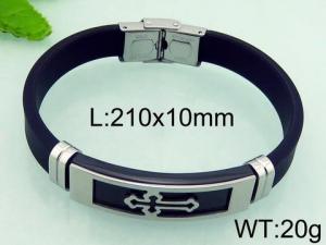 Stainless Steel Rubber Bracelet - KB70785-HB