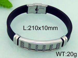 Stainless Steel Rubber Bracelet - KB70787-HB